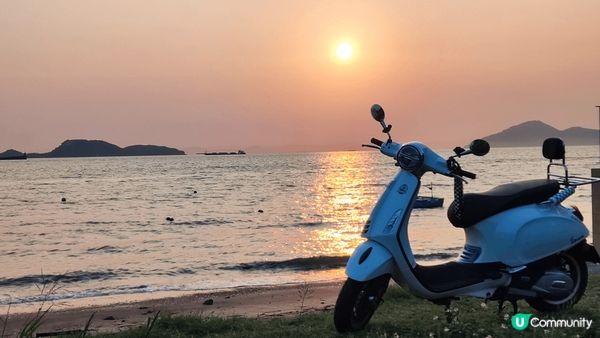 香港屯門的西面-龍鼓灘，日落時分的美景打卡，之後去屯門愛定商...