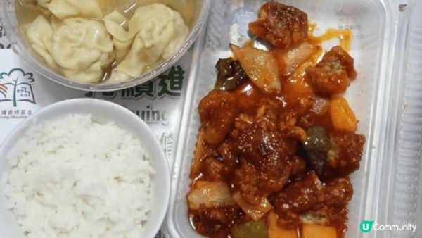 大快活爆抵孖寶二人餐菜膽雲吞雞+滷水豬手+小菜+白飯+燉湯，...