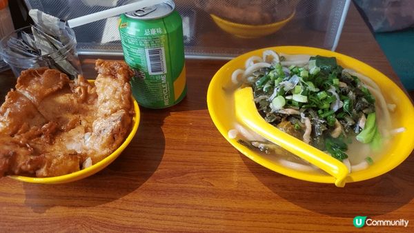 大埔名物豬扒麵，大大碗，一個人一定食吾哂。值得推薦