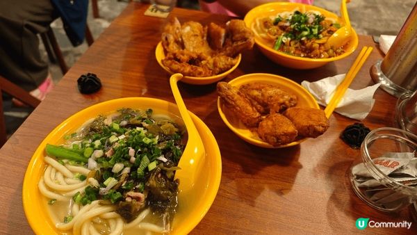 大埔名物豬扒麵，大大碗，一個人一定食吾哂。值得推薦