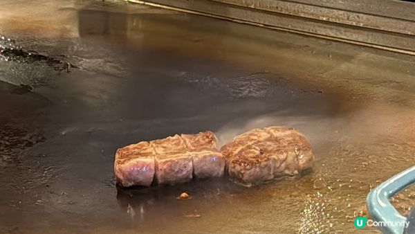 誘人油花。宮崎A5和牛御膳