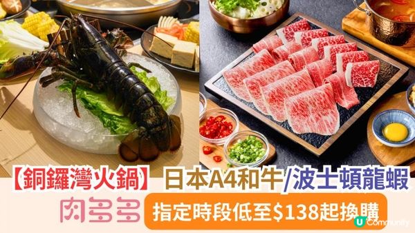 【肉多多火鍋震撼$138奢華升級】日本A4和牛vs波士頓龍蝦