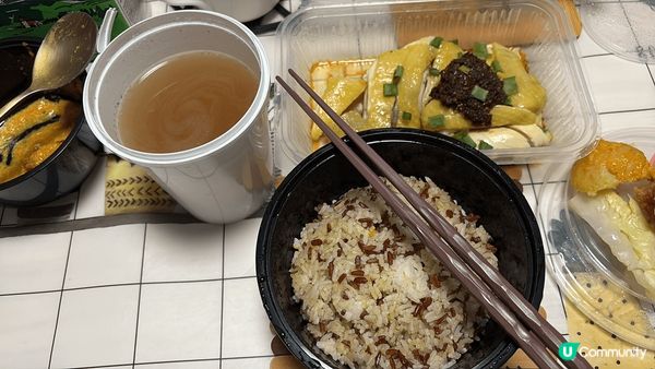 紅米飯營養價值高，配野味口水雞！