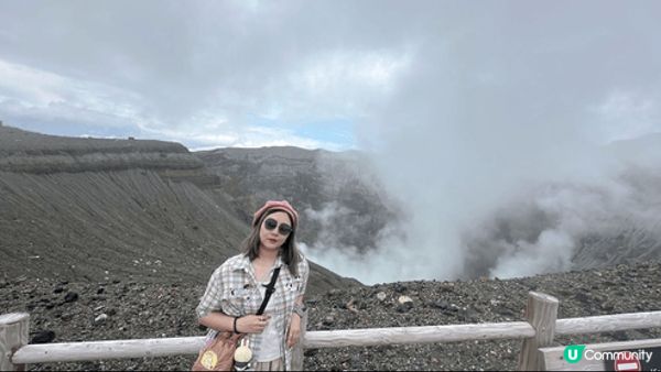 #OK即刻有 **今年九月去了日本阿蘇火山，很壯觀的一個活火...