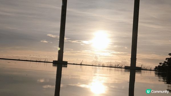 踏著家庭單車走進高雄旗津海岸公園 一邊欣賞風景一邊欣賞日落真...
