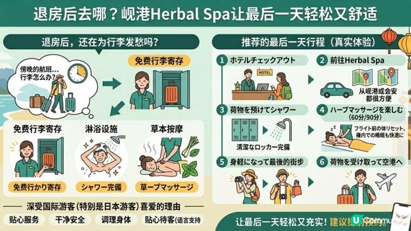 退房后去哪？岘港Herbal Spa让最后一天轻松又舒适