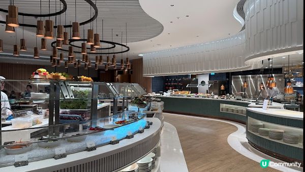 半自助晚餐 。Hopewell Hotel Lobby Cafe