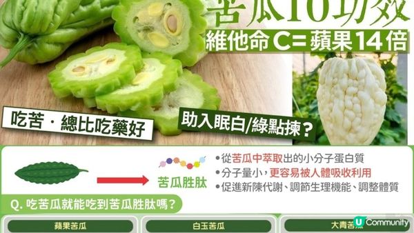 #真想不到當初我們也討厭吃苦瓜 😲維C係蘋果14倍
