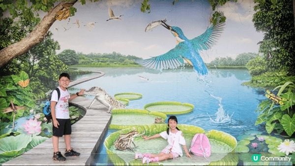 今個夏天陪仔女香港遊，去濕地公園，去書展，去游水，兩個玩得好...