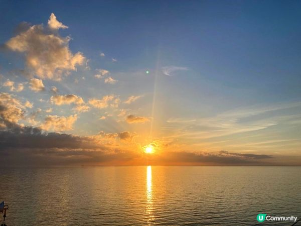 丹麥遊輪上～看日落