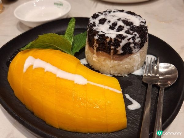 深圳金光華店美奈小館，芒果黑白糯米飯-黑白糯米煙勒，西貢炭?...