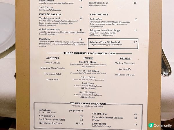 【美國-New York】紐約百年牛排店│最道地乾式熟成風味│Gallagher’s Steakhouse NYC