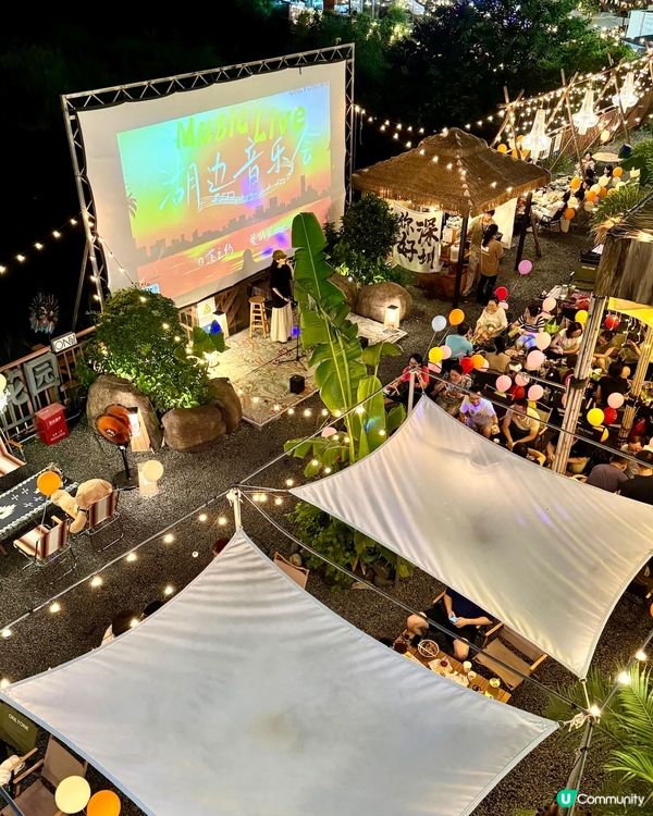 星空下的露營餐廳🏕️  