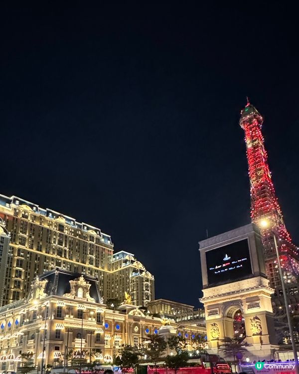 同老婆去澳門巴黎人住番晚，當去左場小旅行！