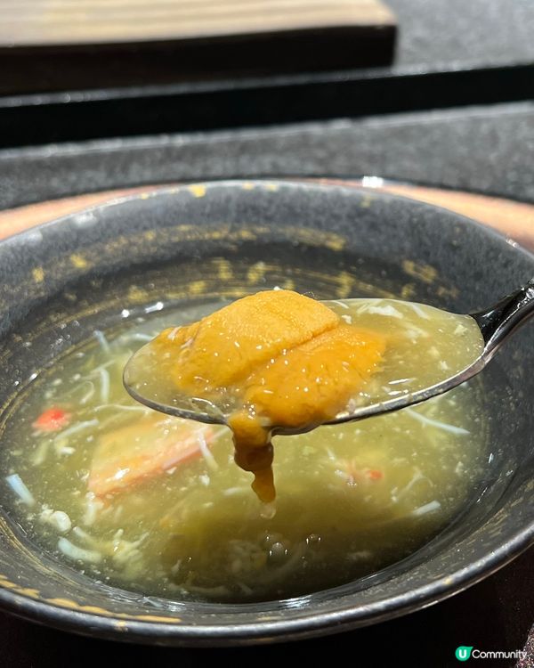 😋海膽松葉蟹湯