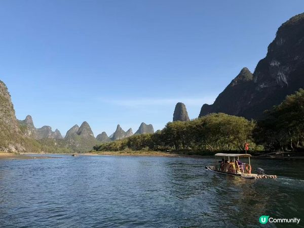 桂林山水甲天下！🏞️ 坐竹筏漂流超正！😍
