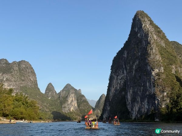 桂林山水甲天下！🏞️ 坐竹筏漂流超正！😍
