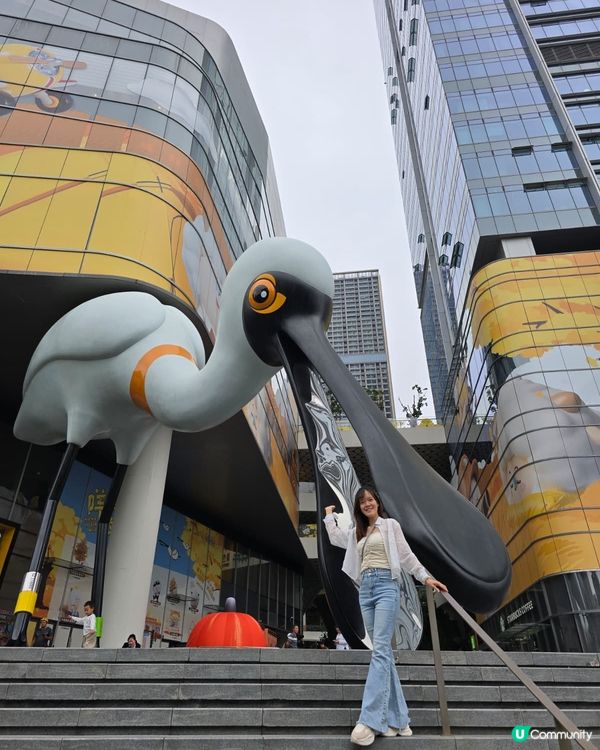 深圳坂田萬科廣場🤩！黑臉琵鷺貓仔打卡📸！偽新加坡風🌳！