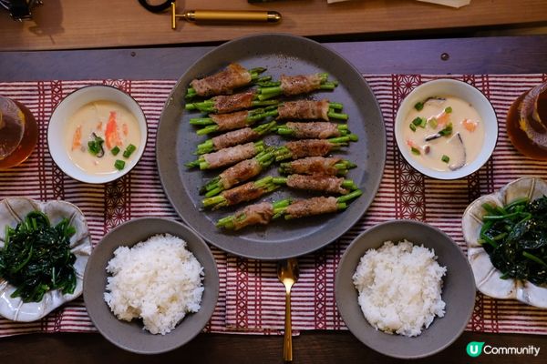 食譜👩🏻‍🍳蘆筍豚肉卷定食