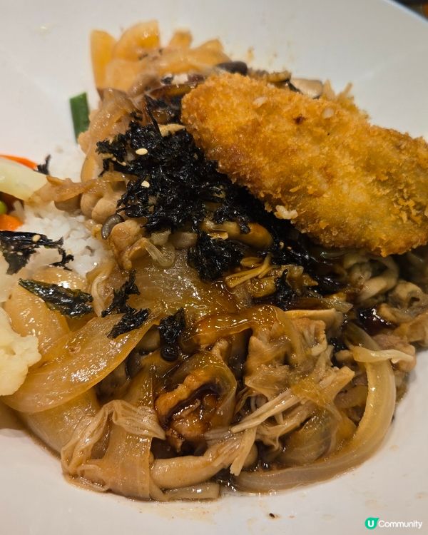 日式肥牛拼吉列魚柳飯