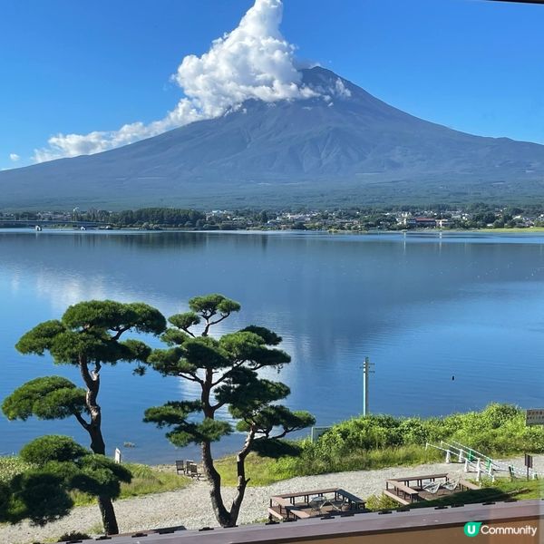 富士山+河口湖真係東京近郊最靚打卡位之一🏔💙 坐纜車上山頂,...