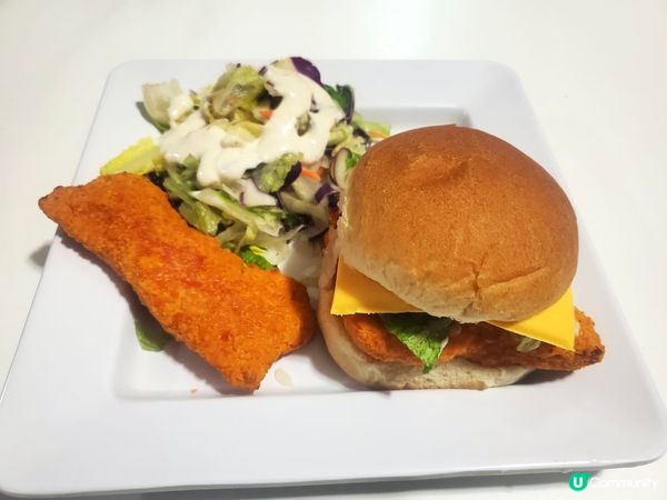 自家沙律漢堡炸雞套餐