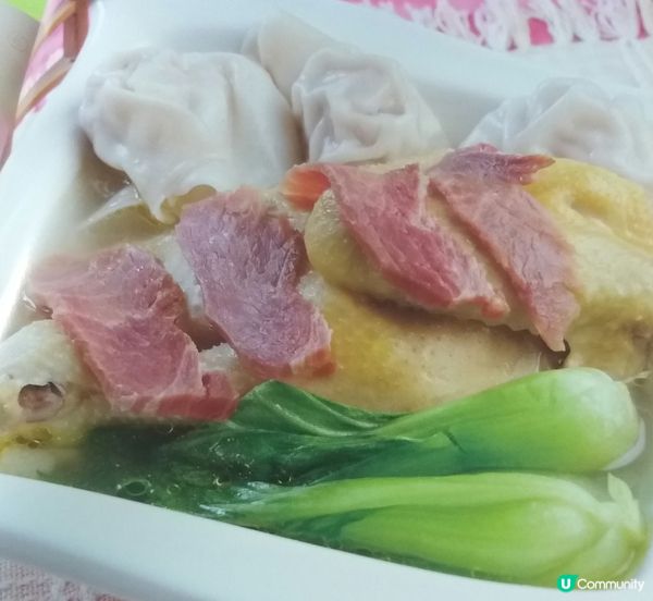 砂窩白菜雲吞雞