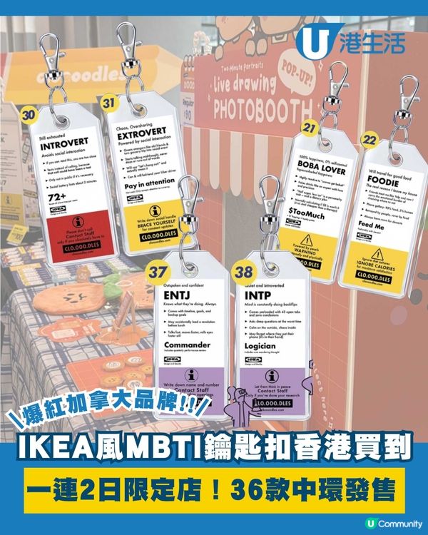 爆紅IKEA風MBTI鑰匙扣香港都買到啦！