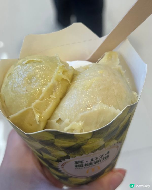 大家食左麥當勞榴槤雪糕未?!D24 同埋貓山王各一球😆 正常...
