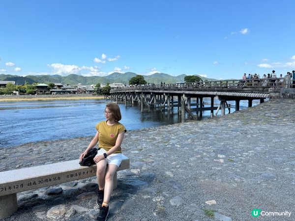 夏日嵐山渡月橋，美景依然醉人！🏞️