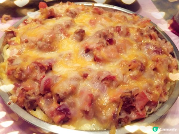 芝士焗肉醬意粉