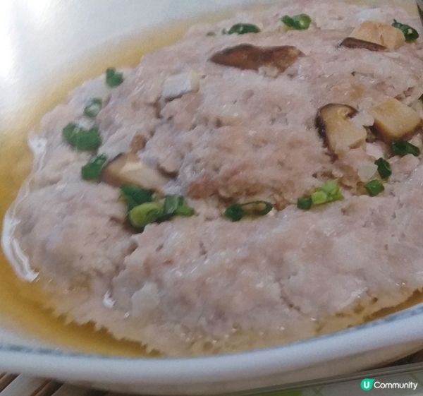 冬菇馬蹄蒸肉餅