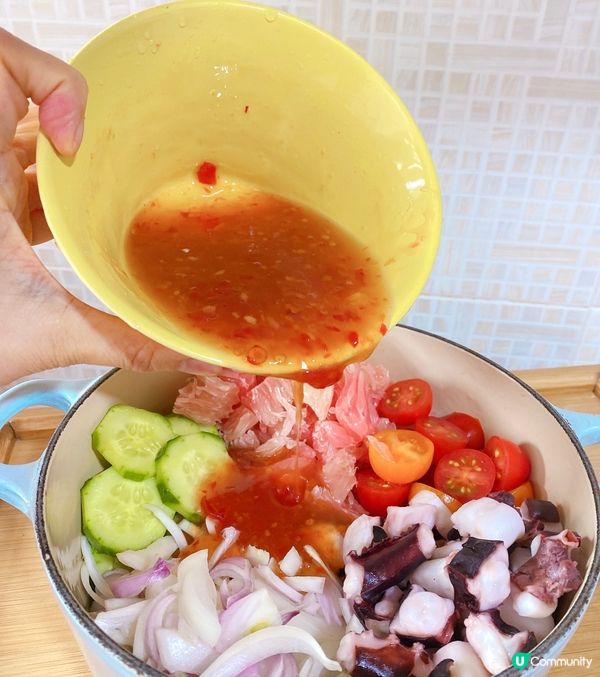 泰式柚子八爪魚沙律🥗