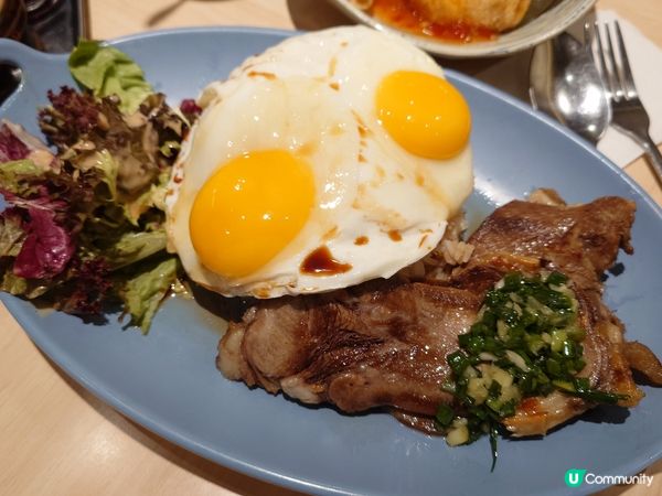 蔥油厚切牛舌爆蛋撈飯