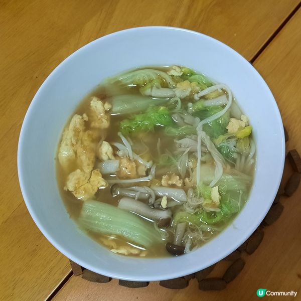 紹菜金菇本菇雞旦湯