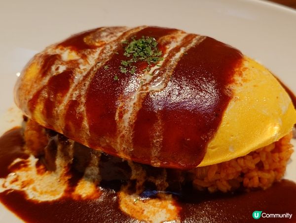 福岡一人行😋 人氣瀑布蛋包飯🤤