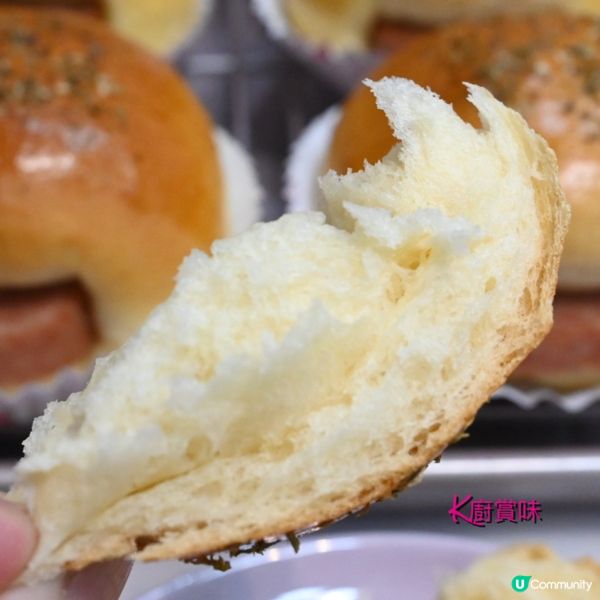 加了忌廉 直接法做麵包 放置第二天仍然鬆軟