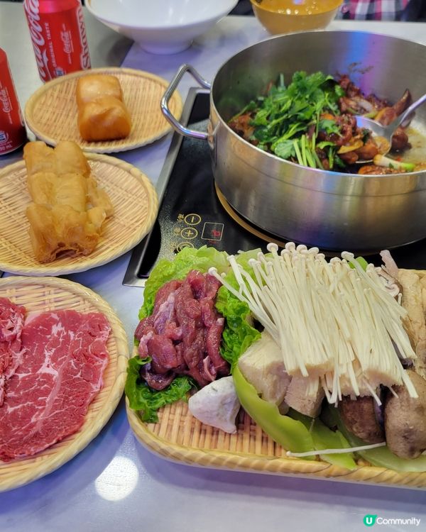 天氣凍凍雞煲打邊爐🤤！至尊雲吞麵放題任食！