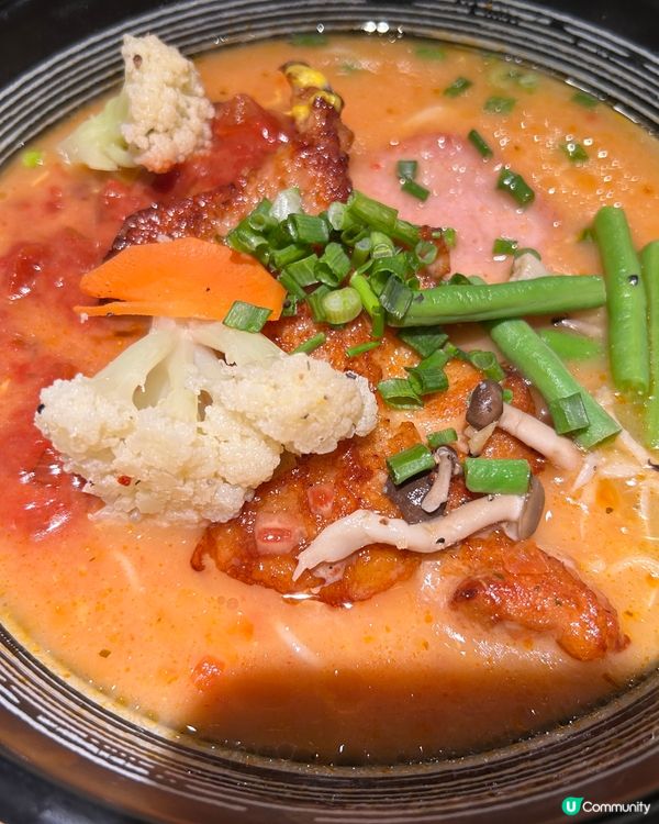 意大利蕃茄香草雞扒火腿濃湯天使麵