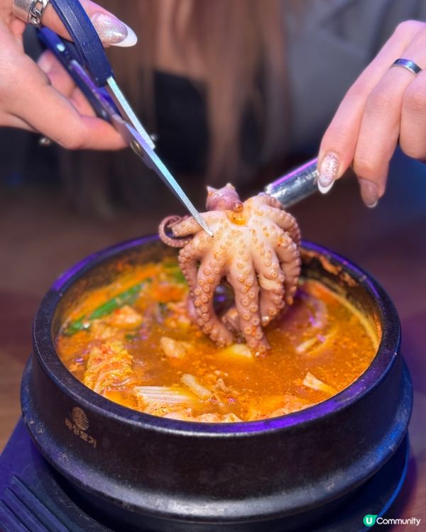 釜山傳統韓菜．原隻章魚鍋