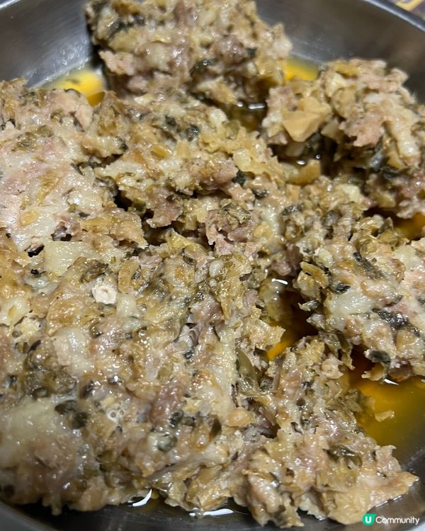 自家制～梅菜蒸肉餅