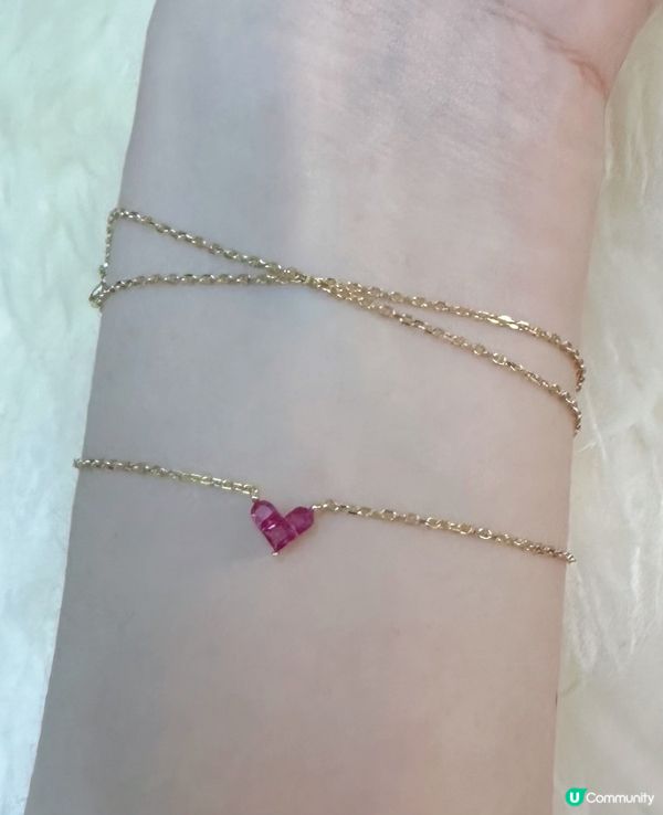 紅寶石心型頸鏈 Mysterious Heart 