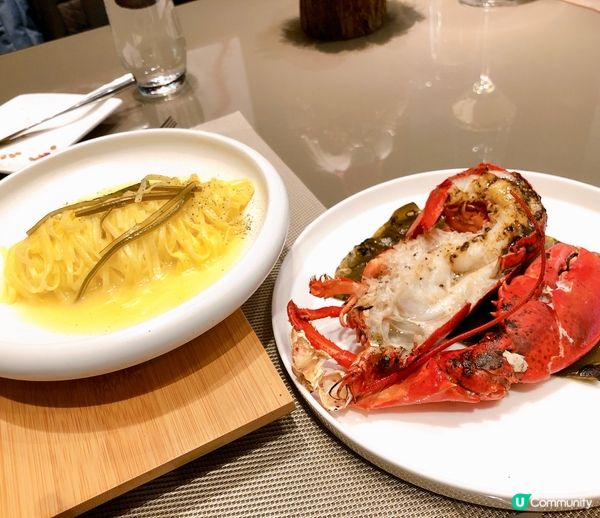 昆布烤波士頓龍蝦 配自家制意粉 