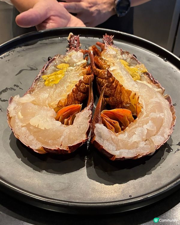 鐵板龍蝦與刺身和牛 超級美味