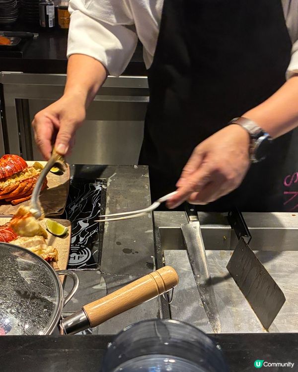 鐵板龍蝦與刺身和牛 超級美味
