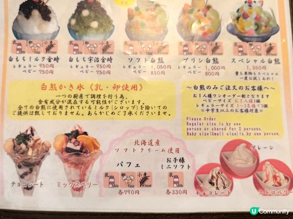 鹿兒島人氣甜點 可愛白熊冰 75年老店 有主食有小食位置方便