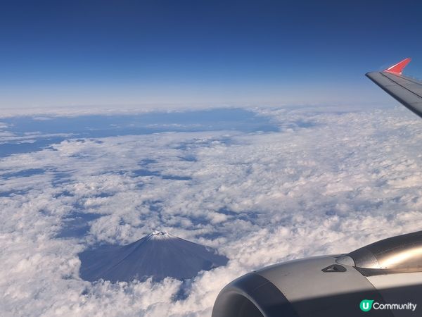 飛機上看富士山