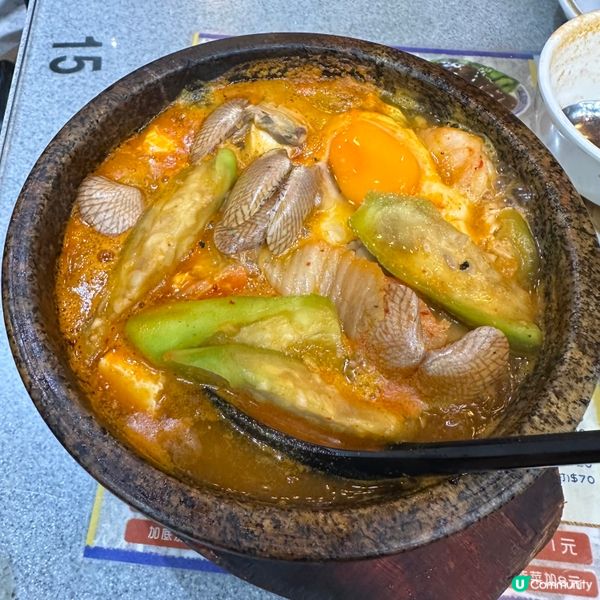 龍城冰室好好味韓式泡菜海鮮湯配飯