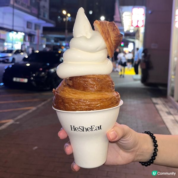 旺角新開🥐🍦必試！酥脆牛角包配濃郁牛乳雪糕🤤