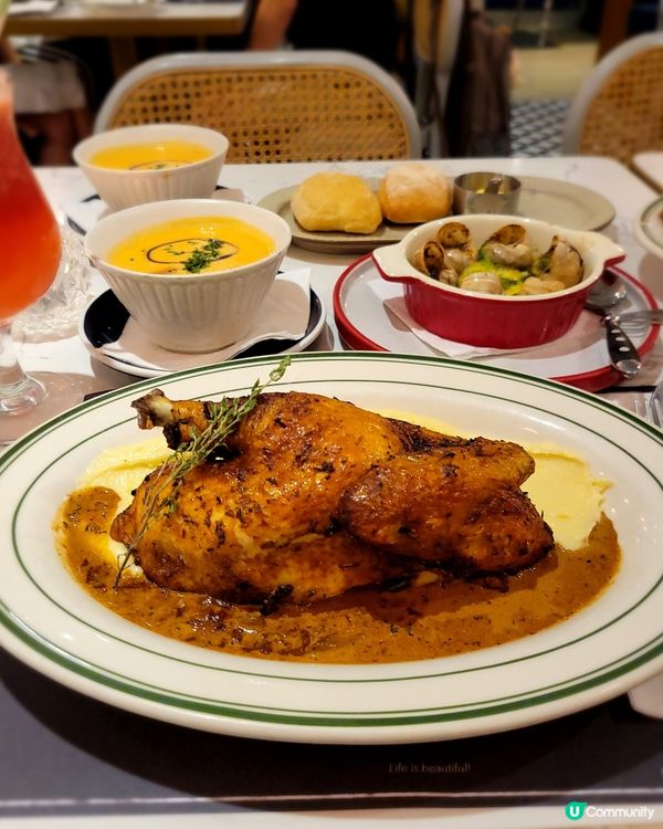 法式烤黃雞🔥🐥香煎帶子😋 法國風情晚餐！🇫🇷